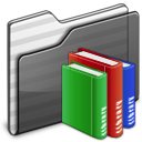 Library Folder black icon